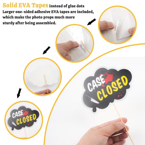 Detective Murder Mystery Photo Booth Props Set for Parties