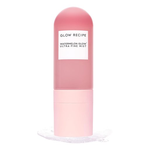 Glow Recipe Watermelon Glow Facial Spray + Hydrating Mist - Ultra-Fine Face Mist with Hyaluronic Acid + Hibiscus AHA to Refresh Dry Skin & Enhance Dewy Makeup - Suitable for All Skin Types (75ml)