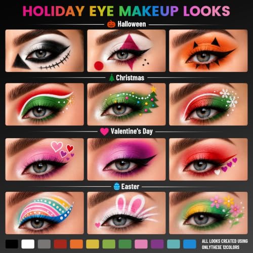 Colorful Eyeshadow Palette with 12 Vibrant Shades - Variation 08