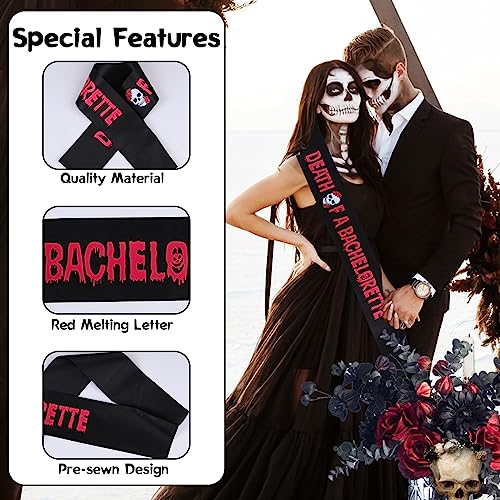 Gothic Bachelorette Sash with Halloween Elements - Death of A Bachelorette