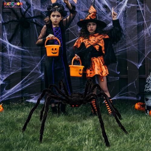 Black 6.5 Ft Foldable Halloween Giant Spider Outdoor Decoration