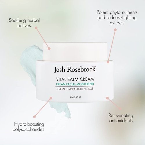 Josh Rosebrook Vital Balm Cream - High-Performance Facial Moisturizer for All Skin Types | 22mL (.75 Oz)
