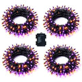 Halloween Purple and Orange String Lights - 4 Pack 16FT LED with 8 Modes & Timer