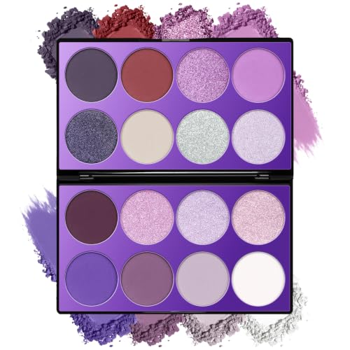 Purple Eyeshadow Palette - 16 Color Makeup for Halloween & Gothic Looks - Variation: Purple