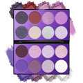 Purple Eyeshadow Palette - 16 Color Makeup for Halloween & Gothic Looks - Variation: Purple