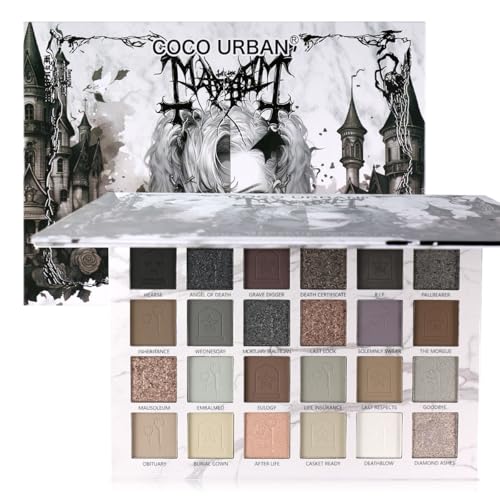24 Color Eyeshadow Palette - Matte, Shimmer, Metallic For Natural & Dramatic Looks
