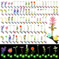 Glow in the Dark Rave Hair Clips - 30 Mixed Plant & Duck Hair Accessories