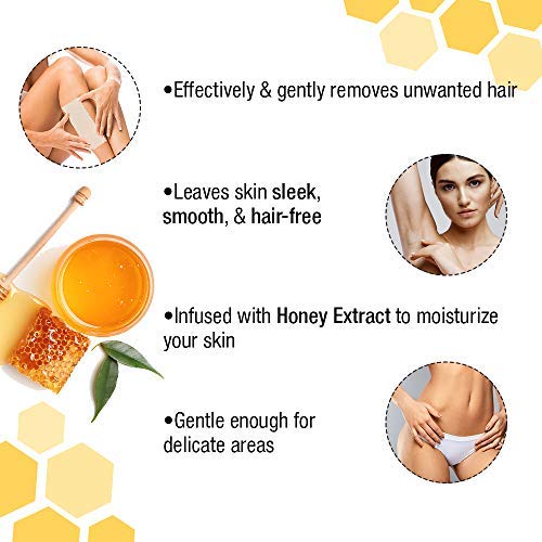 GiGi All Purpose Honee Wax - Hair Removal Wax for Face, Body & Brazilian Waxing with Beeswax Formula, 8 oz
