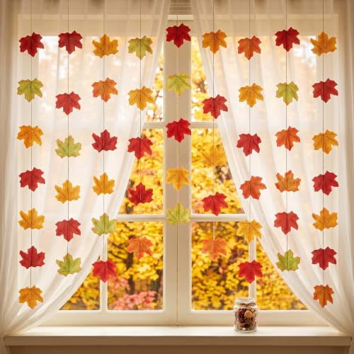 Fall Leaves Fake Autumn Maple Leaf Decor Set - 600 Pieces, A Colors