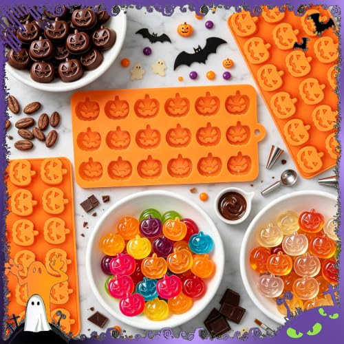 Pumpkin Silicone Mold 3-Pack Halloween Candy & Chocolate Molds 54 Cavities - Variation of THIS listing