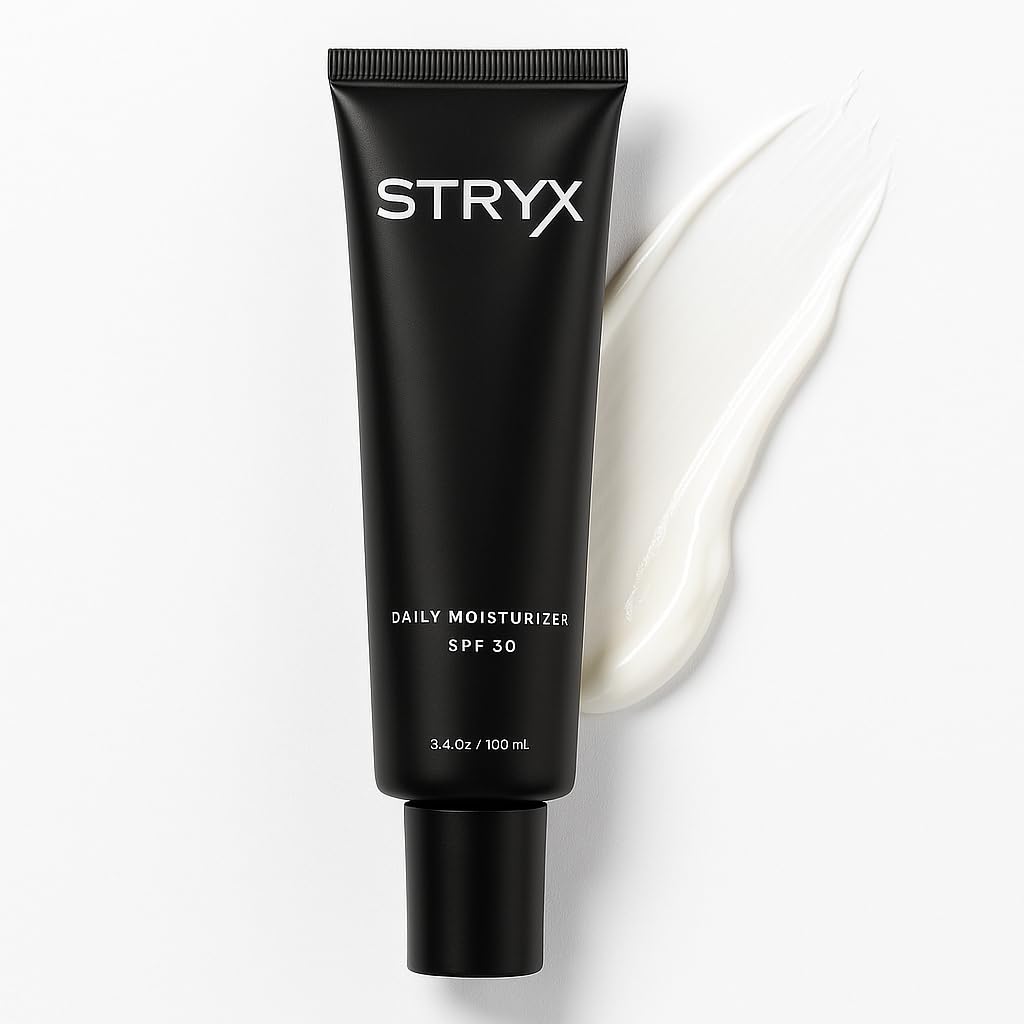 Stryx Men's Face Moisturizer - SPF 30 Unscented Ultra Sheer Sunscreen | Hydrating Anti-Aging Cream