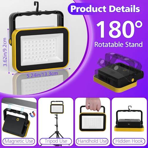 Rechargeable LED Black Lights - 2 Pack Portable Blacklight with 2 Modes