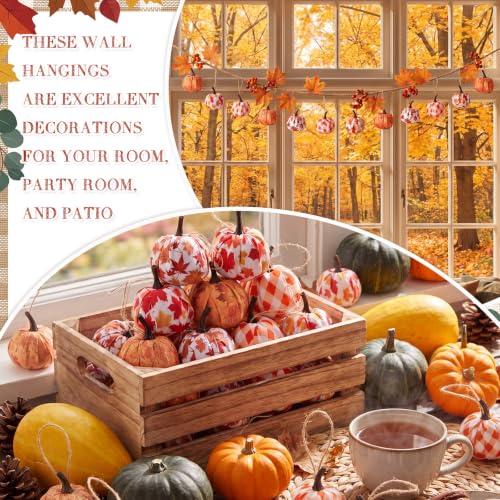 18-Piece Fall Pumpkin Hanging Ornaments for Thanksgiving Home Decor