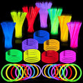 300 Pcs Neon Glow Sticks Bulk Party Pack with Connectors – Light Up Necklaces & Bracelets for Halloween, Birthday & Events - Variation of THIS listing