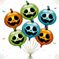Spooky Doll Halloween Party Decorations - Scary Pumpkin Balloons Set
