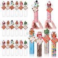 Christmas Candy Tubes Set with Lids - 24 Count, 150x34mm, Holiday Gift Packaging