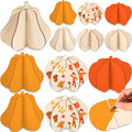 Laser Lines 4.7 Inch Wooden Pumpkin Fall Decor - DIY Thanksgiving Pumpkin Cutouts, 36 Pieces