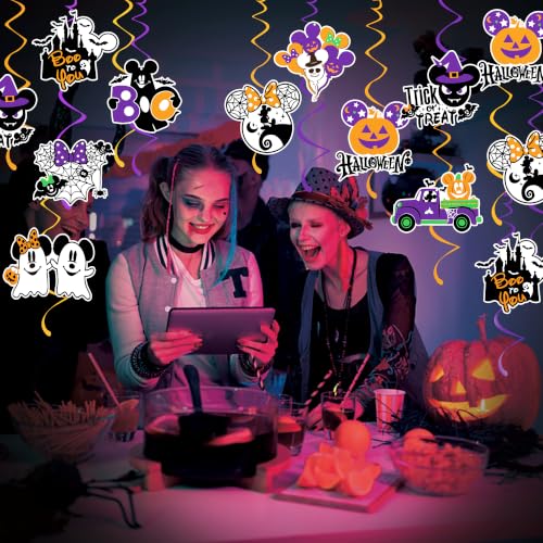 Halloween Hanging Decorations - 36Pcs Mouse Themed Party Swirls & Cutouts