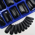 Black Coffin Press-On Nails Long Fake Nails 120pcs - Easy Glue On Manicure