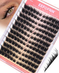 C2 Volume Fox Eye Lash Clusters - Wispy Spiky Eyelash Extensions 10-18mm for DIY Cat Eye Look