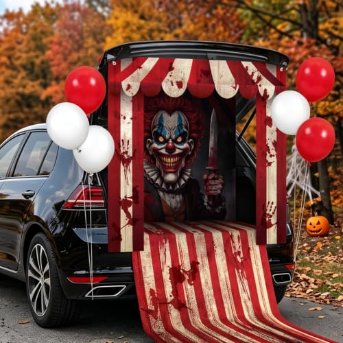 Halloween Trunk or Treat Car Decorations Kit - Evil Circus Scene