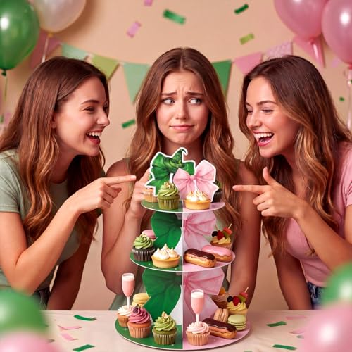 Witch Cupcake Stand 3 Tier Pink Green Party Decoration - Variation of THIS listing