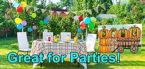 Pumpkin Patch Face Cutout Banner - 42x72 Inch Fall Photo Prop for Parties