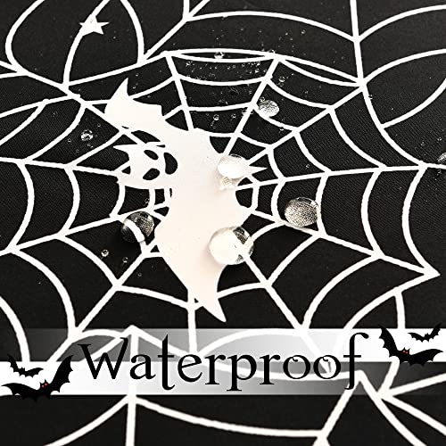 Halloween Rectangle Tablecloth 60x84 Inch Spider Web Black Waterproof Washable Decor Variation of THIS listing