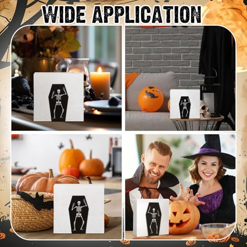 Halloween Metal Coffin Napkin Holder Gothic Table Decor - Coffin Variation
