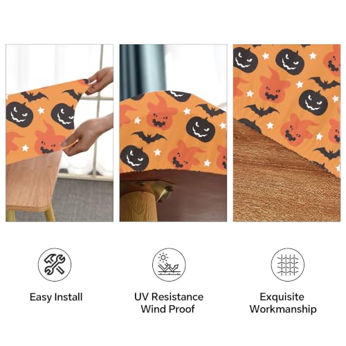 Halloween Black Bat Square Fitted Tablecloth 42x42 Inch - Elastic, Wrinkle-Free, Easy Care