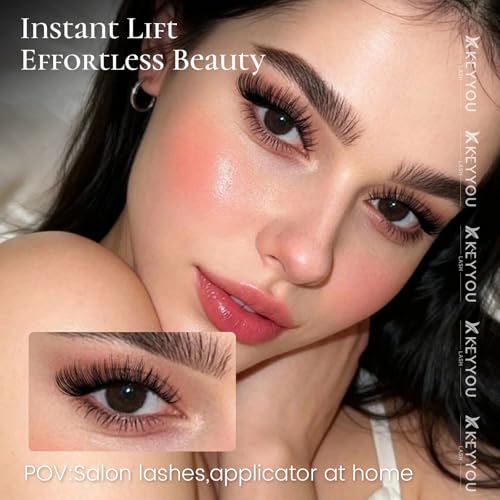 KEYYOU Thick Volume Lash Clusters Kit PC03-D-10-18MIX for Natural & Glam Looks