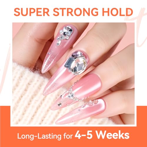 A15 Clear 5-in-1 Nail Art Glue with Rhinestones & Charms - 30ml
