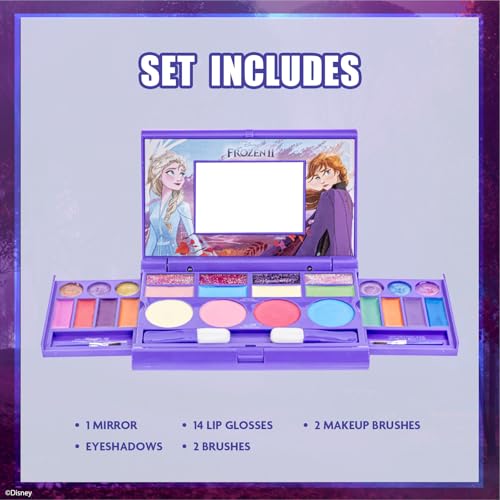 Kids Makeup Set with Lip Gloss & Eyeshadow - Frozen Style, 1 Pack