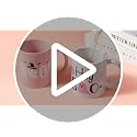 Pink Ghost Halloween Coffee Mug Set 6 Pcs - 12 oz Ceramic Cups for Women