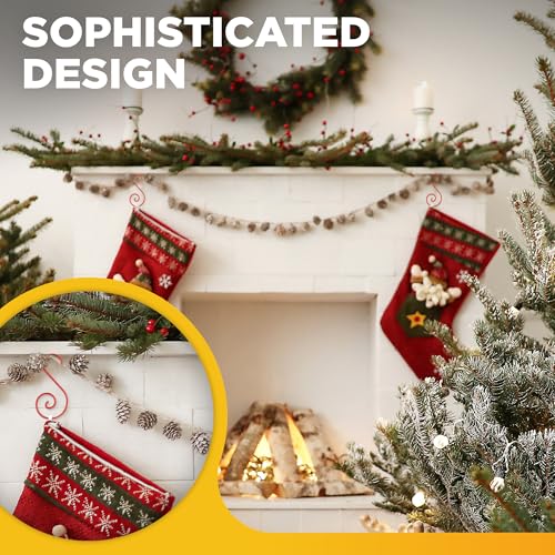 Red 50 Pcs Christmas Ornament Hooks – S-Shaped Holiday Tree Hangers