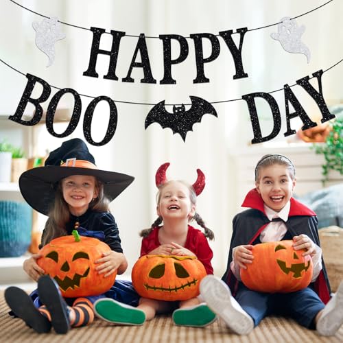 Halloween Birthday Banner - Spooky Baby Shower Party Decorations