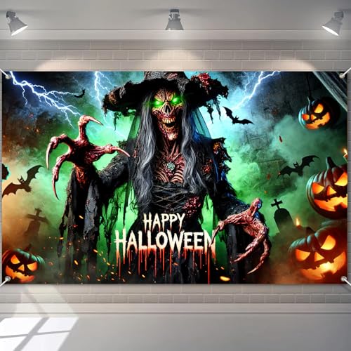 Halloween Party Backdrop Graveyard Scene 71x43 Inch Haunted Decor