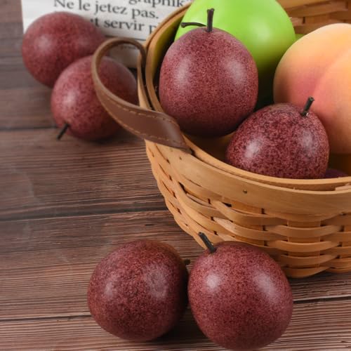 Artificial Passion Fruit 6PCS Lifelike Fake Fruit Decor for Home Kitchen Party Photography Props