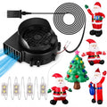 Inflatable Fan Replacement 1.2A Fan Blower with 4 LEDs and 1.5A Adapter for Halloween Christmas