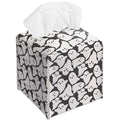 Halloween Ghosts Tissue Box Cover - Black Leather Decor for Home & Office