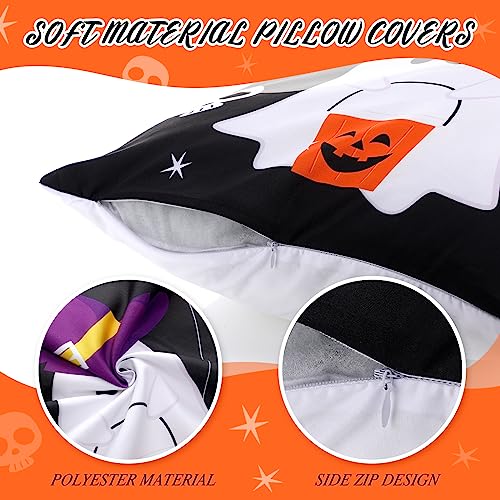 Set of 12 Halloween, Thanksgiving & Christmas Pillow Covers 18x18 Inches
