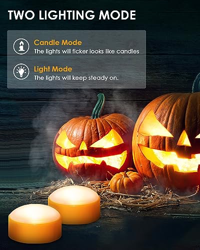 4-Pack LED Pumpkin Lights with Remote & Timer for Halloween Decor