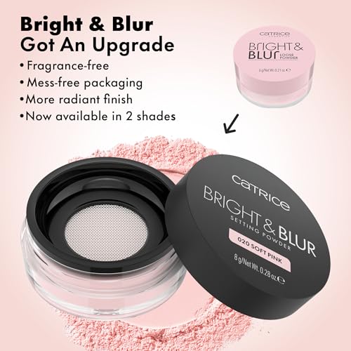 Fragrance-Free Soft Pink Loose Setting Powder with Brightening & Blurring Effects - New