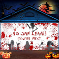 Halloween Blood Handprint Garage Door Cover Banner 18x7ft - Spooky Outdoor Decor Variation of THIS listing