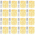 16 Pack Battery Operated Fairy Lights with Remote & Timer - Waterproof 33ft Warm White