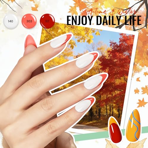 Phoenixy 24-Piece Gel Nail Polish Set with Base & Top Coats - Forest Breeze