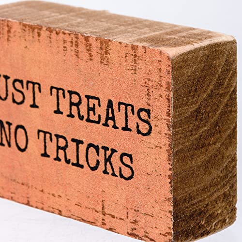 Halloween Sign Just Treats No Tricks Home Decor Wall Art