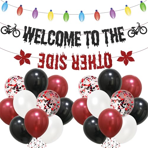 Halloween Party Banner and Decorations Set - Spooky Forest Theme with Balloons