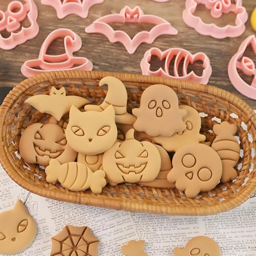 Halloween Bat Cookie Cutter Set - 8Pcs F Variation for Decorations & DIY Baking