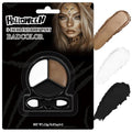 Jungle Cat Face & Body Paint Kit - Black White Metallic Brown Halloween Makeup with Applicator